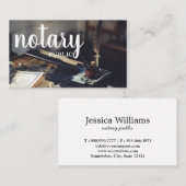 Notarisch Openbaar Elegant Manuscript Gewoon Visitekaartje (Voorkant / Achterkant)