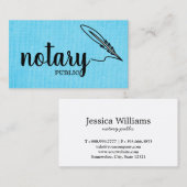 Notarisch Openbaar Elegant Manuscript Plain Visitekaartje (Voorkant / Achterkant)