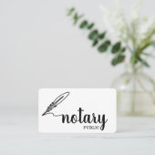Notarisch Openbaar Elegant Manuscript Plain Visitekaartje (Staand voorkant)