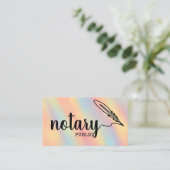 Notarisch Openbaar Elegant Manuscript Plain zwart- Visitekaartje (Staand voorkant)