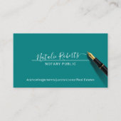 Notarisch Openbaar Minimalistisch Manuscript Elega Visitekaartje (Voorkant)