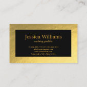 Notarisch publiek elegant script vlakin Moderne Lu Visitekaartje (Achterkant)