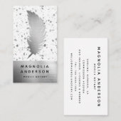 Notarische Openbare het Ondertekenen de Quill van Visitekaartje (Voorkant / Achterkant)