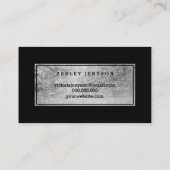 Notarischic Silver Professional-typografie zwart Visitekaartje (Achterkant)
