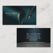 Notarisondertekenaar Modern Green Visitekaartje (Voorkant / Achterkant)