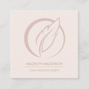 Notarisondertekenende agent Modern Roos Vierkante Visitekaartje