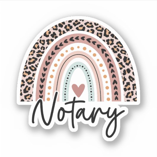 Notarisregenboog, notaris sticker (Voorkant)