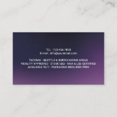 Notarisseer Modern Deep Paarse Foto Visitekaartje (Achterkant)