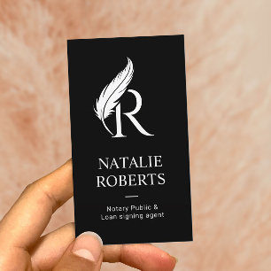 Notaristekenaar Logo zwart Visitekaartje