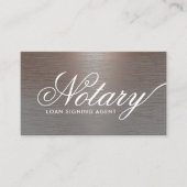 Notaristekenaar Typografie Copper Metal Visitekaartje (Voorkant)