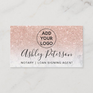 Notaristipografie marmer roos goud glitter visitekaartje