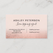 Notaristipografie: roos goudfolie visitekaartje (Achterkant)