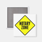 Notariszone Yellow Road Sign Magneet (Voorkant / Achterkant)