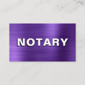 *~* NOTARY FOTO METAL PAARSE Signing Agent Visitekaartje (Voorkant)