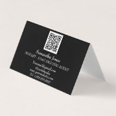 Notary Loan Signing Agent QR Code Scannable Black Visitekaartjes (Voorkant)