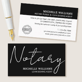 Notary Loan Signing Agent Script Logo Black Visitekaartje