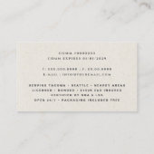 Notary Public Beige Rustic  Visitekaartje (Achterkant)