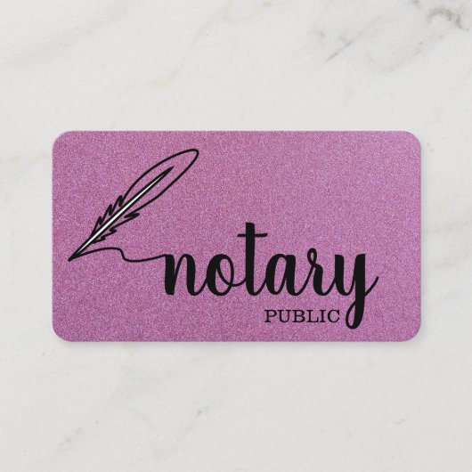Notary Public Elegant Script Plain Visitekaartje (Voorkant)
