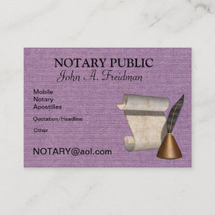 NOTARY PUBLIC Visitekaartje