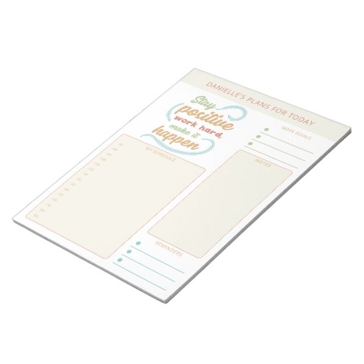 Nota's en herinneringen van de Daily Planner Quote Notitieblok (Schuin)