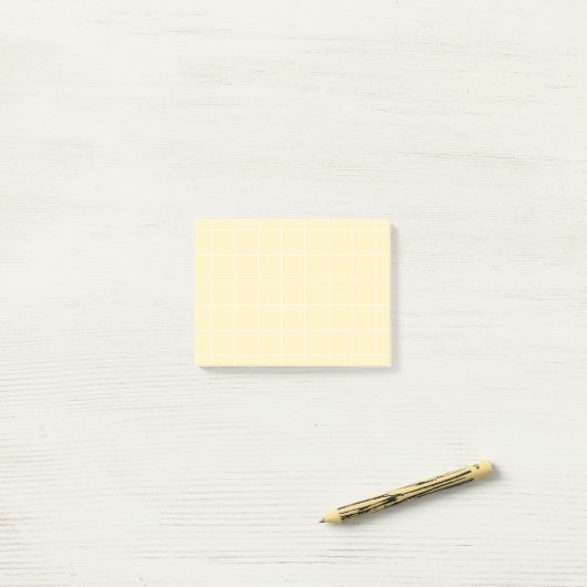 Notas Post-it® Grid paper: minimalist grid (lemon) (Sur un bureau)