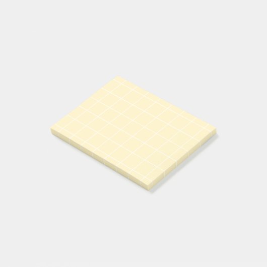 Notas Post-it® Grid paper: minimalist grid (lemon) (Incliné)