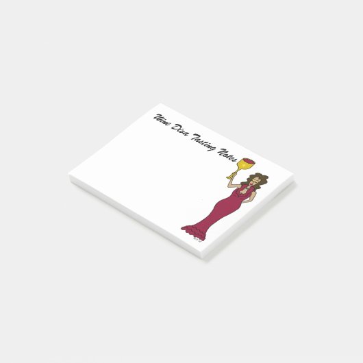 Nota's voor het branden van wijn post-it® notes (Schuin)