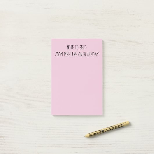 "Note à soi" amusant BlThursday Post-It Notes (Sur un bureau)