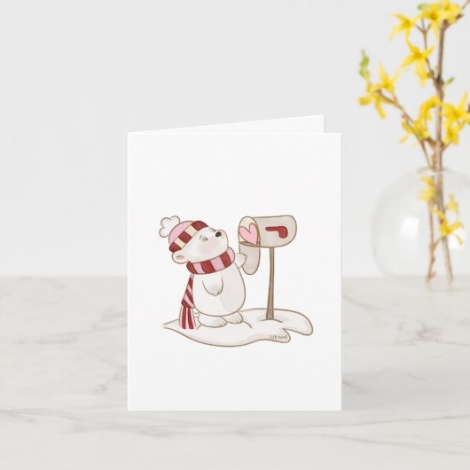 Note aimable Carte de voeux Valentine (Fleur jaune)