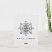 Note argentée de Merci de flocon de neige (Dos)