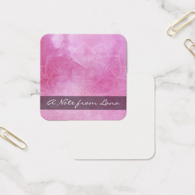 Note Artsy minuscule de mandala et d'aquarelle (Bureau)