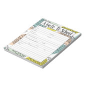 Note au Bloc-notes de l'école, Note à l'enseignant (Tourné)