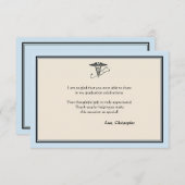 Note bleue de Merci d'obtention du diplôme de DM (Devant / Derrière)