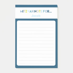 Note Blue Mitzvah : Bloc de 4x6 Post-it