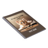 Note Book -Cutie Pie Cat Reading a Book Notitieboek (Rechterzijde)