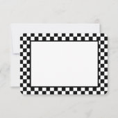 Note Card-Black & White Checkers Notitiekaartje (Voorkant)