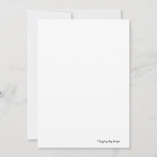 Note Card - Rolling Doberman Pinscher Bedankkaart (Achterkant)
