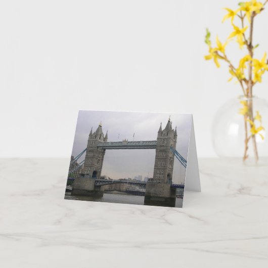 Note Card Tower Bridge over de Thames Kaart (Gele Bloem)
