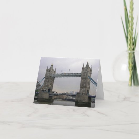 Note Card Tower Bridge over de Thames Kaart (Voorkant)