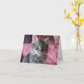 Note Carte avec chaton photo (Fleur jaune)