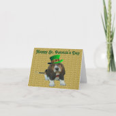 Note Carte Basset Hound Happy St.Patrick's (Devant)