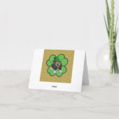 Note Carte Basset Hound Happy St.Patrick's Clover (Dos)