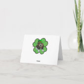 Note Carte Basset Hound Happy St.Patrick's Clover (Dos)