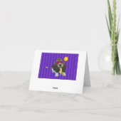 Note Carte Bébé Basset Hound Sheldon Heure d'été (Dos)
