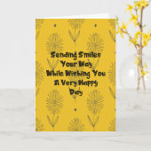 Note Carte blanche en Jaune avec Fleurs comme la m (Fleur jaune)