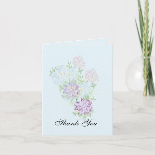 Note Carte de Merci : Fleurs sauvages (Devant)