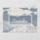 Note carte de remerciements Blue Waves Ocean Beach (Devant)