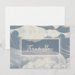 Note carte de remerciements Blue Waves Ocean Beach