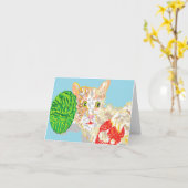 Note Carte vide à l'intérieur /Kitten (Fleur jaune)