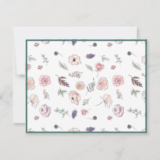 Note Cartes Elegant Appartement Moderne Botanique  (Dos)